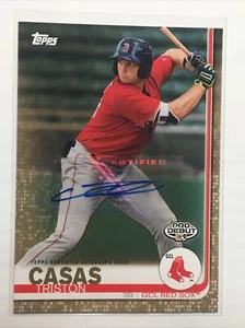 2019 Topps Pro Debut Gold Auto 31/50 Triston Casas #144 Autografo Red Sox - Foto 1 di 2
