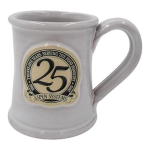 Tazza Deneen Pottery lanciata a mano bianca Aspen Systems 25° anniversario 2013 tazza - Foto 1 di 8