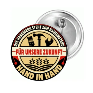 Das Handwerk steht zum Bauernstan Badge Anstecknadel Button Anstecker Pin Magnet - Picture 1 of 1