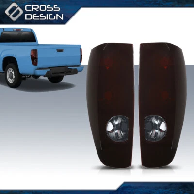 Pair Smoke 2004-12 Fit For Chevy Colorado GMC Canyon Tail Lights Lamps Assembly  - Image 1 of 4