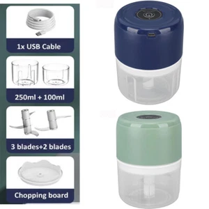 100+250ml Electric Garlic Food Chopper Onion Chopper Grinder Blender Crusher - Picture 1 of 48