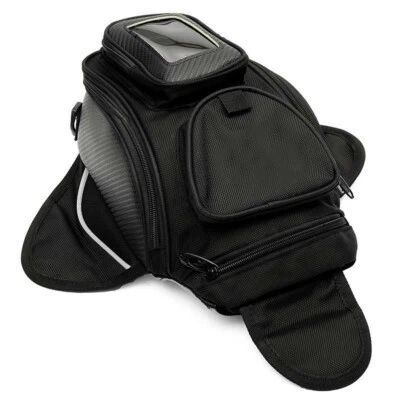 Tank Bag Guard Pouch Shoulder Pack GPS Phone Holder W/Belt Black For Motorcycle - Image 1 of 4