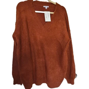 NWT White Birch Sierra Long Sleeve Soft Eyelash Sweater Knit Top Rust Sz Large - Picture 1 of 8
