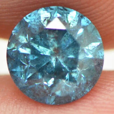 Loose Diamond Round Shape Fancy Blue SI3 Certified Natural Enhanced 1.76 Carat - Image 1 of 4