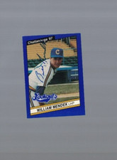 William Mendek Chattanooga Lookouts Signed 1987 Minor League Card W/Our COA