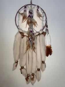Vintage Native American Apache Tigua Mandella Handmade 13" Diameter 36” Purple - Picture 1 of 18