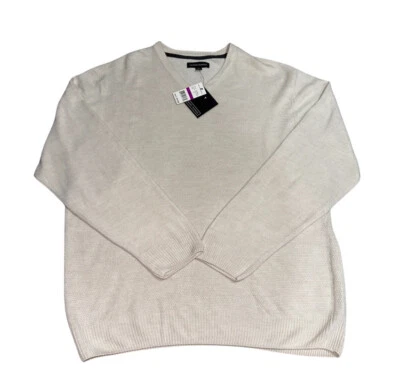 suéter tricots st raphael. Color crema. Talla XXL. Nuevo cuello en V. Manga larga Foto 1 de 3