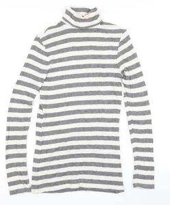 F&F Womens Grey Mock Neck Viscose Blend Jumper Size 8 - Picture 1 of 12