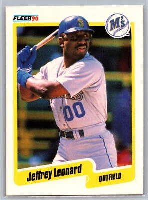Jeffrey Leonard 1990 Fleer BASEBALL #519 Seattle Mariners - Image 1 of 2