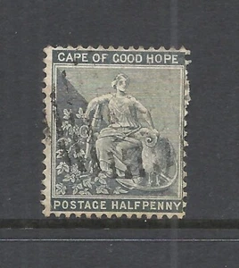 CAPA DE BUENA ESPERANZA SCOTT 23 USADA FINA - 1875 1/2p GRIS EDICIÓN NEGRA - Imagen 1 de 2