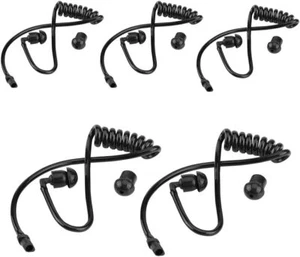 5pcs Coiled Acoustic Tube for Two-Way Radio Audio Earpiece Tube with Ear Tips - Picture 1 of 8