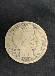 1910 Barber Silver Half Dollar 90% Silber 50c Philidelphia Mint - Bild 1 von 2