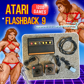 Atari Flashback 9 HDMI Retro Console Built-in Games 1200 - 2 Controllers AtGames