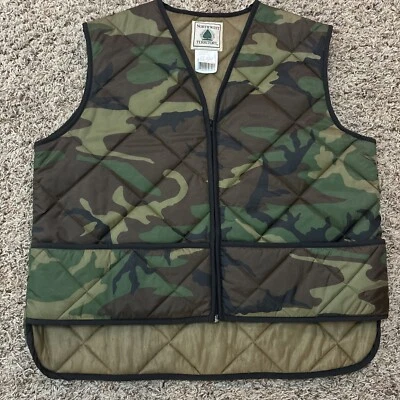 Northwest Territory Size L Green Camo Hunting Puffer Vest Camouflage - Image 1 of 4