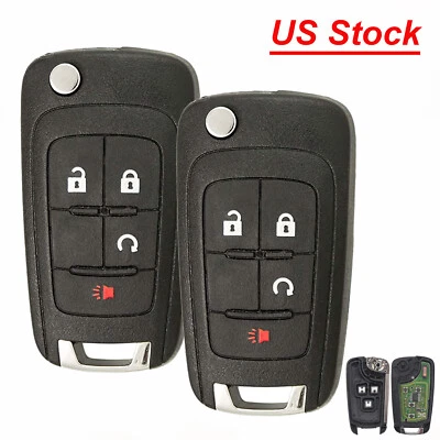 2 For 2010 2011 2012 2013 2014 2015 2016 Chevrolet Equinox Remote Flip Key Fob - Image 1 of 4