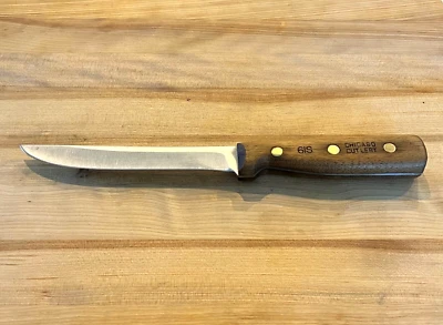 复古芝加哥 CUTLERY 61S Boning / Utility 刀 6 英寸不锈钢刀片核桃 Hdl VGC — 第 1/4 张图片