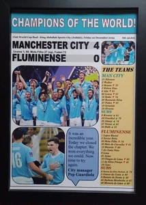 Manchester City 4 Fluminense 0 - 2023 final de la Copa Mundial de Clubes - impresión de recuerdo - Imagen 1 de 5