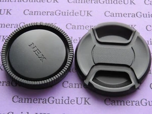 62mm Center Pinch Front Lens Cap and Rear Lens Cap for Sony E/FE/NEX 62mm lens - Bild 1 von 2