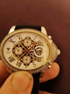 Aqua Master Chronograph W207 S.Steel 0.60CT Diamond 43x33MM - Picture 1 of 3