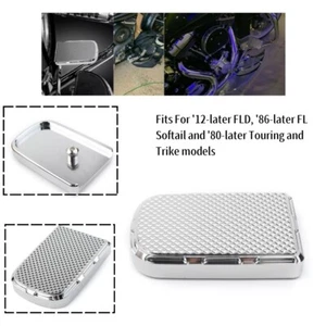 Chrome Brake Pedal Pad Cover For Harley Touring FLHT Softail Dyna Tri Glide Road - Foto 1 di 10
