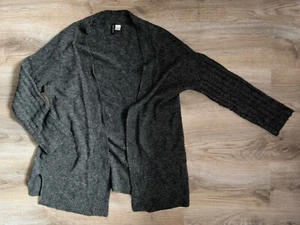 H&M Divided Damen Strickjacke Cardigan offen Strick Anthrazit Grau M - Bild 1 von 5