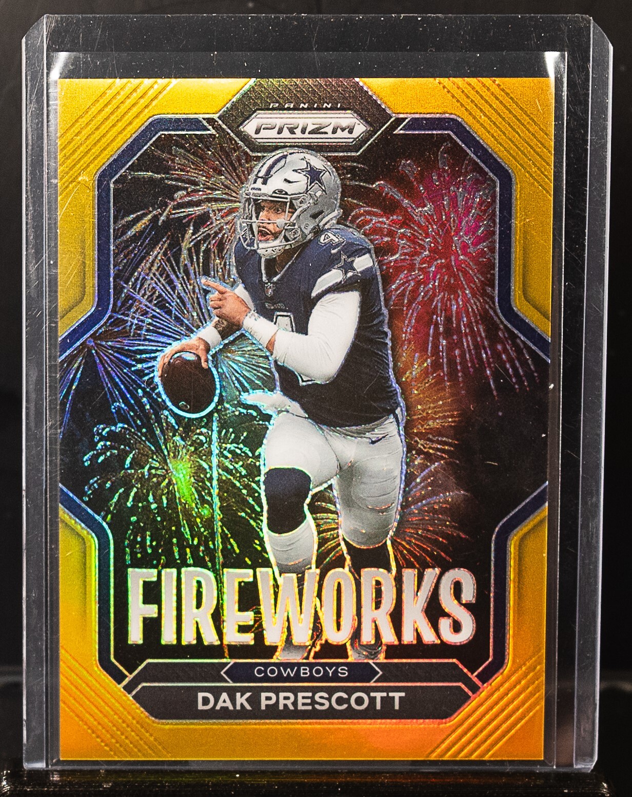 Dak Prescott Prizm 2022 Fireworks Gold Prizm 1/10 Cowboys