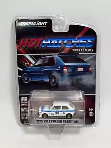 Volkswagen Rabbit MK1 1975 Hot Hatches Serie 2 1:64 Escala Greenlight 63020B - Imagen 1 de 4