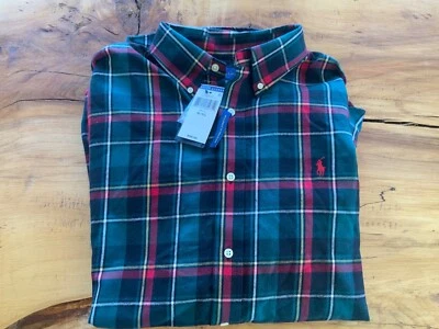 NUEVO CON ETIQUETAS XL Polo Ralph Lauren Para hombres Calce Clásico Rendimiento Franela Vestido Camisa Foto 1 de 4