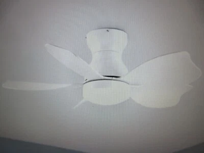 Yuhao 30 in. Indoor Low Profile Integrated LED Light White Kids Ceiling Fan - Image 1 of 4