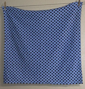 Baby Starters Blanket Lovey Security Blue Brown Polka Dot Fleece 30”x30” - Picture 1 of 8