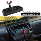 Multifunction Car Phone Mount holder Storage Tray for Jeep Wrangler TJ 1997-2006