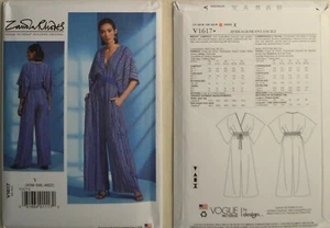 Vogue Pattern V1617 - Misses' Jumpsuit - Very Loose Fitting, Kimono Style - Picture 1 of 1