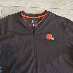 Nike On-Field NFL Cleveland Browns Sweater Men’s XL 1/4 Zip Pullover Athletic - Picture 1 of 9