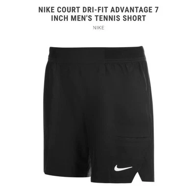 Nike Court Dry-Fit Advantage 7" MEN'S TENNIS SHORTS Black Men's XL - Image 1 of 4