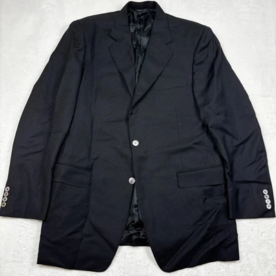 Canali Blazer Mens 44L/54L Black 100% Wool Jacket Sport Coat Designer Luxury - Image 1 of 4