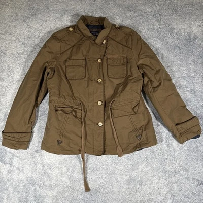 Casaco feminino Tommy Hilfiger com botões XL marrom escuro poliéster cordão - Imagem 1 de 4