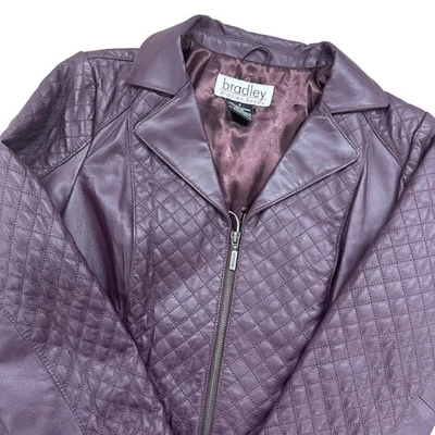 Bradley Bayou Genuine Leather Quilted Motorcycle Biker Jacket - Women's - Image 1 of 4