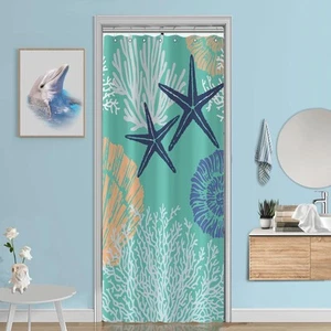 Tritard Small Stall Shower Curtain 36x72 Half Size - Nautical Coastal Waterpr... - Picture 1 of 7