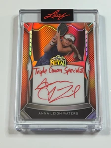 Tarjeta automática Anna Leigh Waters 2025 Leaf Metal para mujer "Triple corona especial"/49 - Imagen 1 de 2
