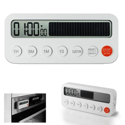 Digital Küchentimer Magnetisch Küchenuhr Eieruhr Kurzzeitmesser Küche Timer Weiß - Bild 1 von 4