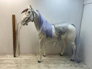 Our Generation Bambola Camarillo Bianca Cavallo Unicorno con Sella e Redini 20” - Foto 1 di 11