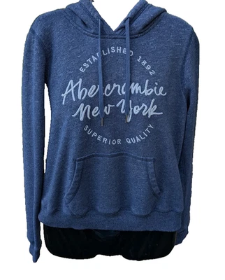 Sudadera Abercrombie & Fitch Nueva York Talla S Estilo Y2K Sudadera con Capucha Uni Bolsillo Cómoda Foto 1 de 4