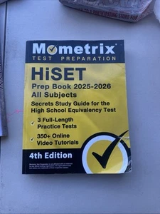 HiSET Prep Book 2025-2026 All Subjects - 3 Full-Length Practice Exams, 350+... - Picture 1 of 3