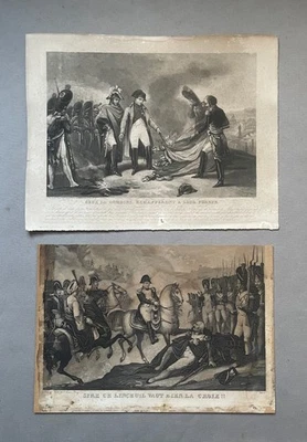 Napoléon, Deux gravures anciennes, XIXe - Photo 1/4