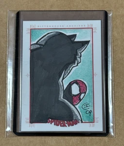 2009 Rittenhouse Marvel Spiderman Archives Rhino Sketch Unknown Artist 1/1 - Picture 1 of 2