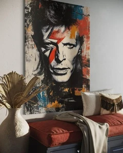 David Bowie Leinwand Bild Abstrakt XXL Dekoration Wandbild Rock Leinwandbild - Bild 1 von 4