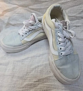 VANS Childrens classic Lace Up Pastel Colors Sz 12 Blue Pink Yellow Great Cond. - Picture 1 of 7