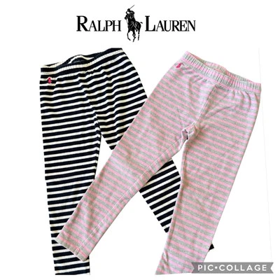 Polo Ralph Lauren Niñas Rayas Leggings Paquete Lote Conjunto Talla 6 Foto 1 de 4