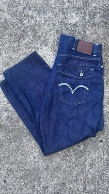 Levis 569 Jeans Mens 38 Loose Straight Flap Pockets Dark Wash - Image 1 of 4