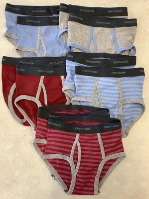 Paquete de 10 calzoncillos Fruit Of The Loom para niños talla pequeña multicolores O20 Foto 1 de 4